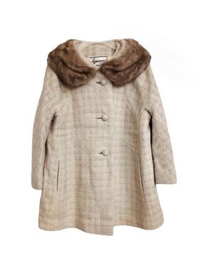 Flamme by Hayward - Schuster Vintage 50's 60's Dress Overcoat Mink Collar